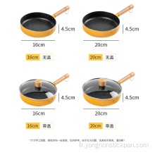 Casserole à lait avec manche en bois d&#39;une seule main de 20 cm